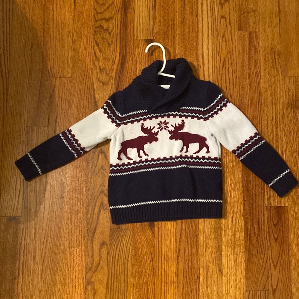 Janie and Jack Navy and White Kids Sweater